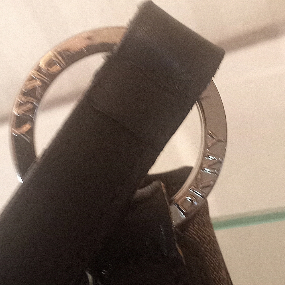 DKNY Monogram Print Brown Crossbody Shoulder Purse - Picture 11 of 12